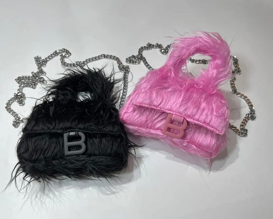 “B” for Barbie Faux Fur bag