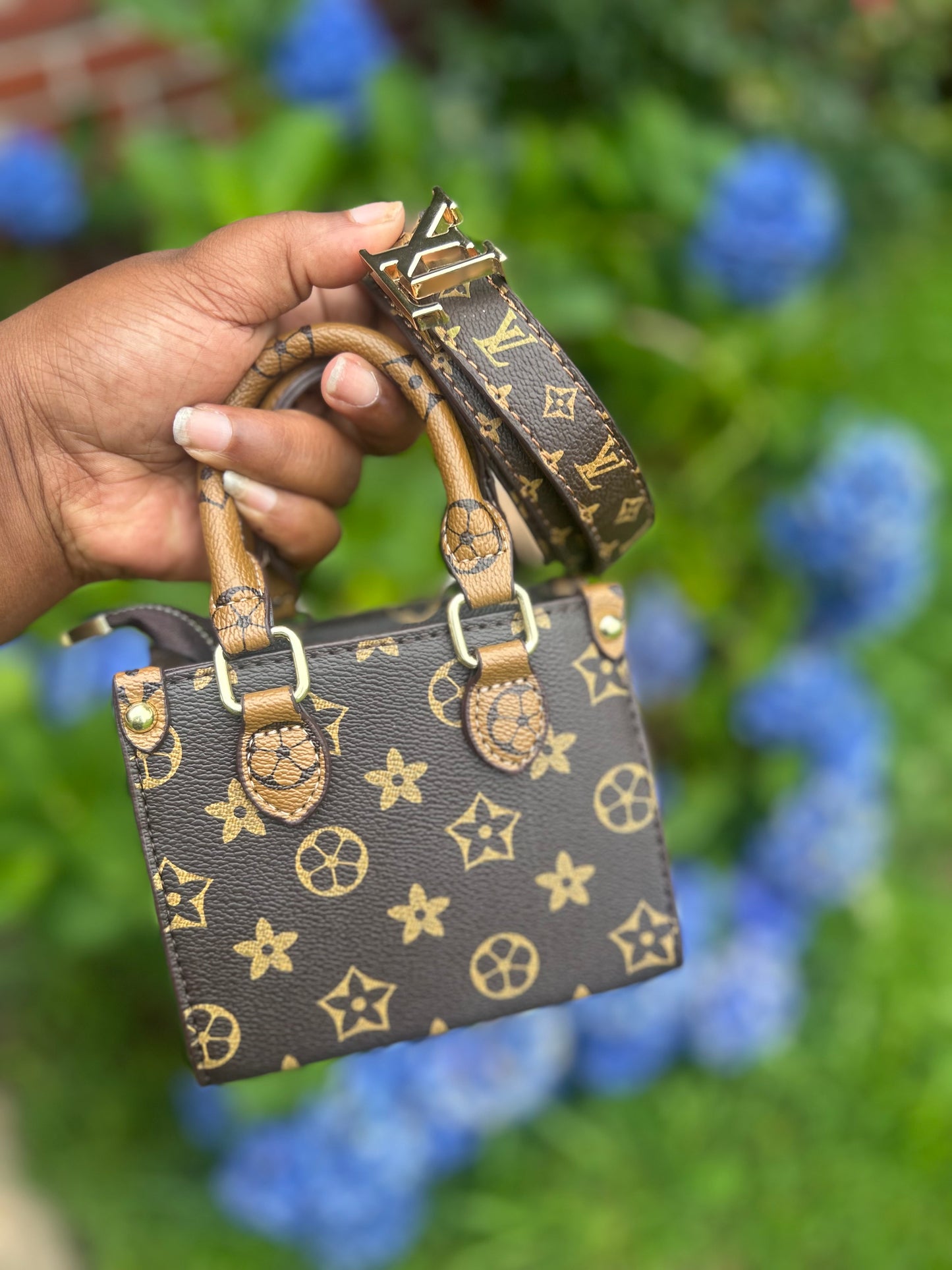 Darkest brow LV mini bag set