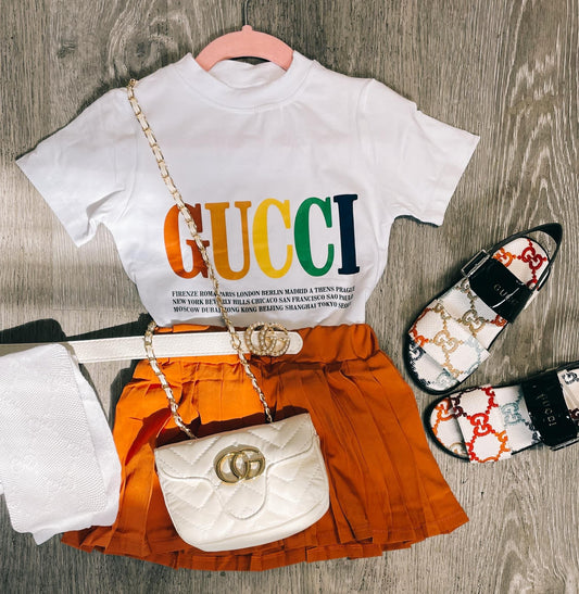 Gg Girl flare skirt set