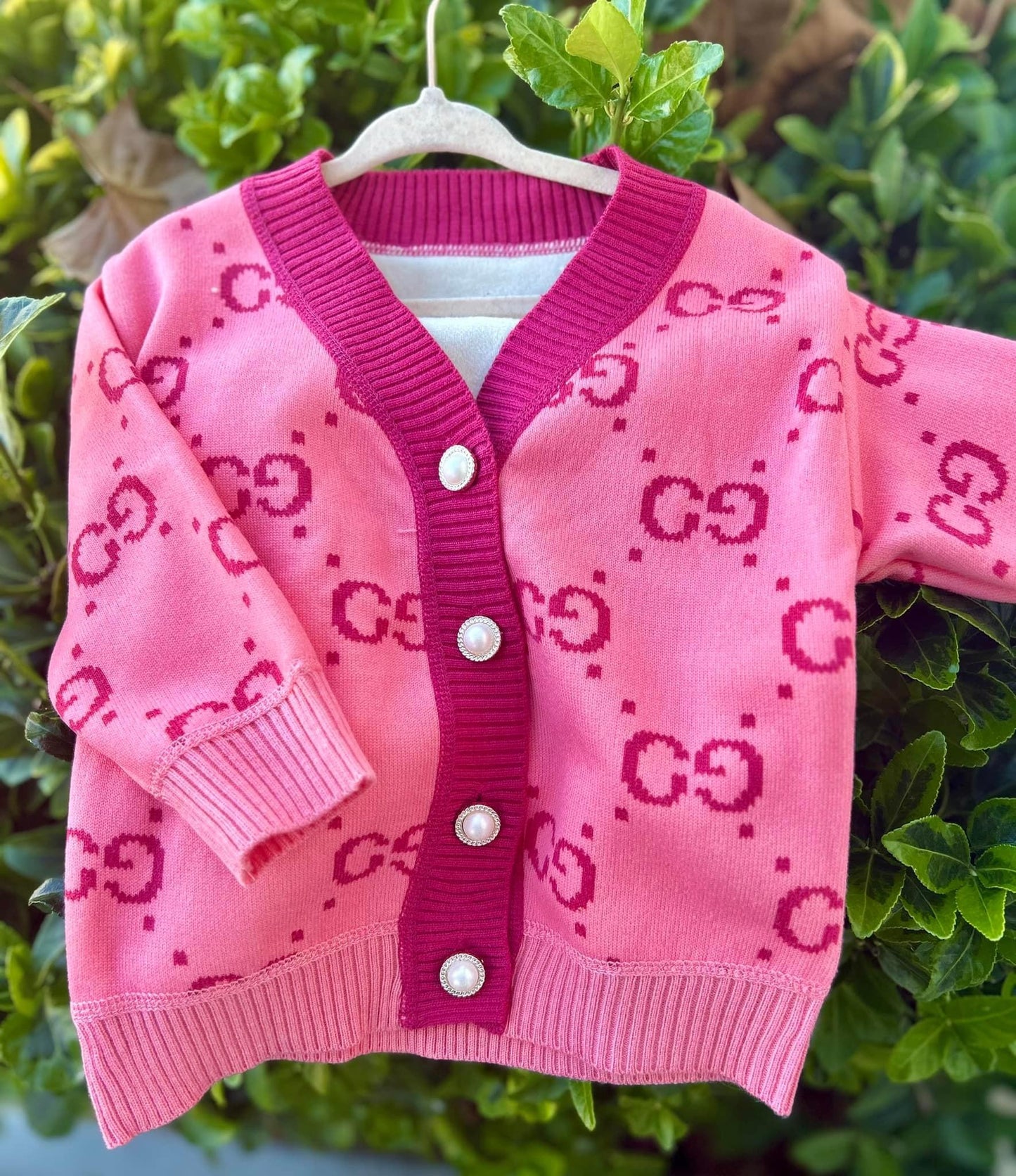 “GG” Pinky Cardigan