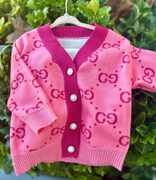 “GG” Pinky Cardigan